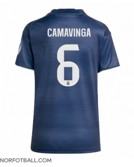 Billige Fotballdrakt Real Madrid Eduardo Camavinga #6 Replika Bortedrakt Dame 2025-26 Kortermet Billige Fotballdrakt Real Madrid Eduardo Camavinga #6 Replika Bortedrakt Dame 2025-26 Kortermet